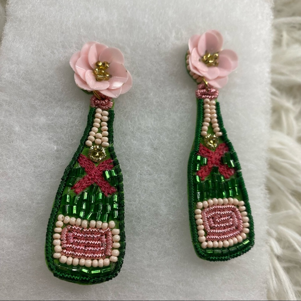 Champagne Bottle Earrings ✨🍾